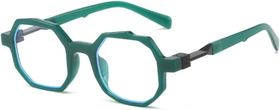 

Женские солнцезащитные очки в форме маленького многоугольника неправильной формы, прозрачные градиентные линзы, защита от УФ-излучения UV400, мужские солнцезащитные очки в стиле панк generic, Green Clear