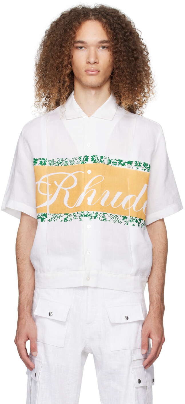 

Белая рубашка со складками Rhude