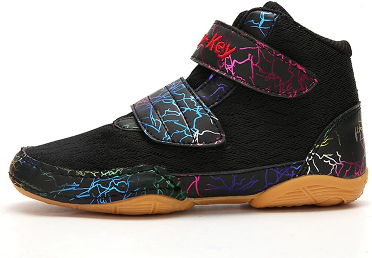 

Борцовские и боксерские кроссовки для детей, девочек и мальчиков, малышей и подростков Ybberik, черный