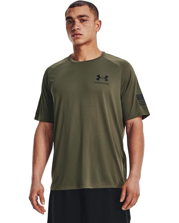 

Футболка Under Armour Freedom Tech, цвет Marine OD Green/Black
