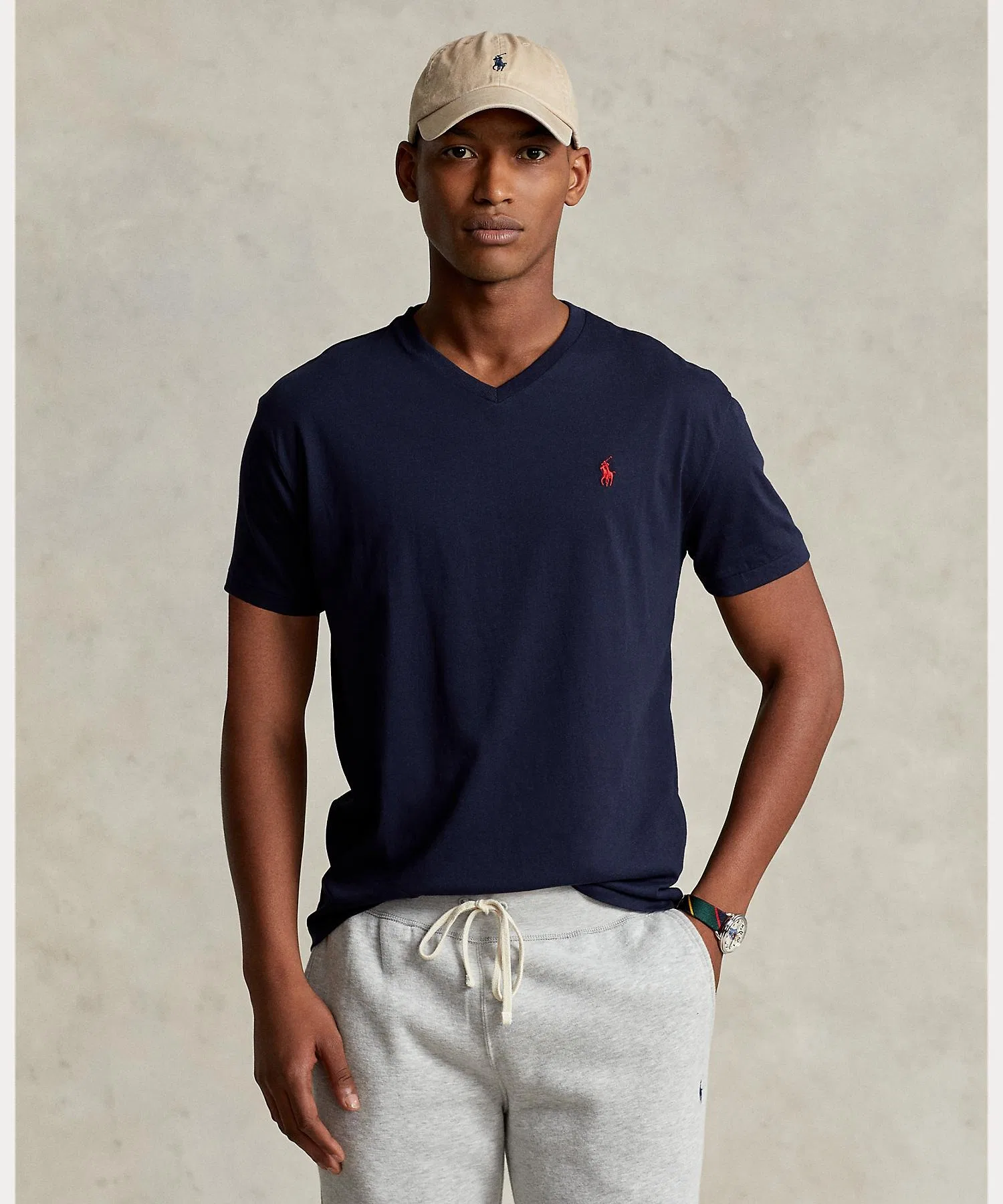 Мужская футболка Polo Ralph Lauren с V-образным вырезом