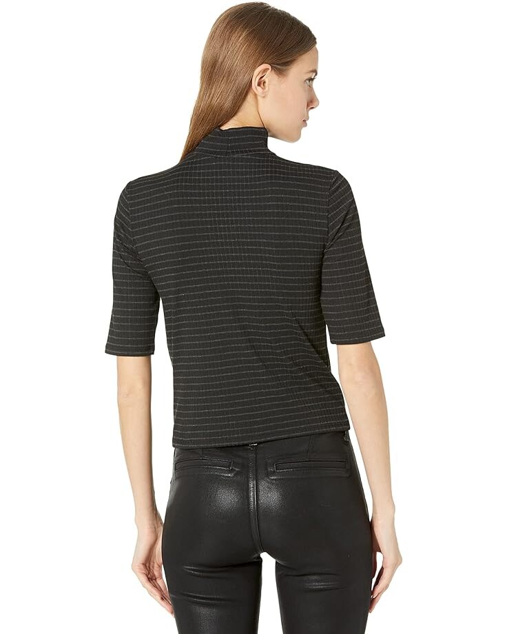 

Топ Buffalo David Bitton Ezra Mock Neck Rib Crop Top, цвет 042 - Grey Stripe