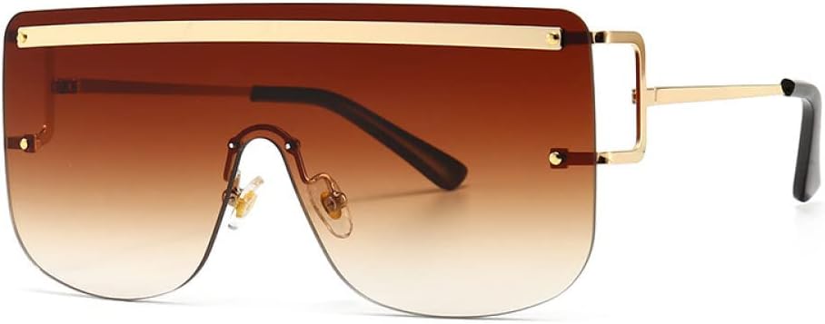 

Солнцезащитные очки без оправы из сплава для женщин, винтажные цельные солнцезащитные очки из сплава большого размера, голубые и розовые солнцезащитные очки для мужчин, плоские солнцезащитные очки generic, 6