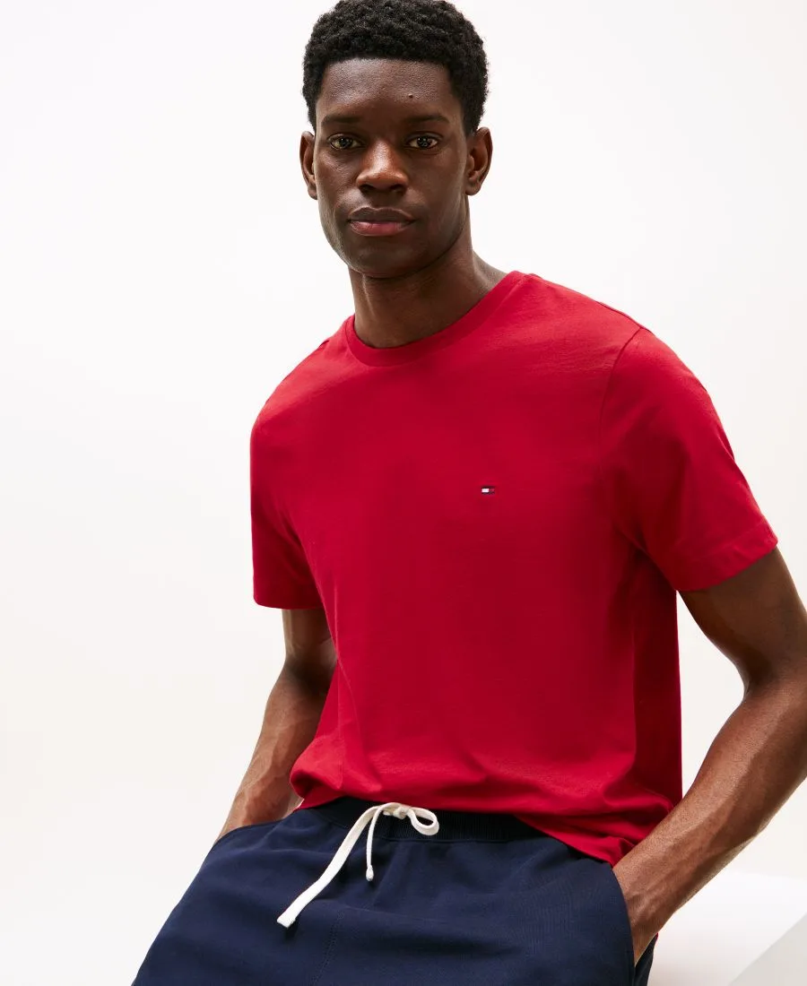 Мужская базовая футболка стандартного кроя Tommy Hilfiger, medium красный — фото 3