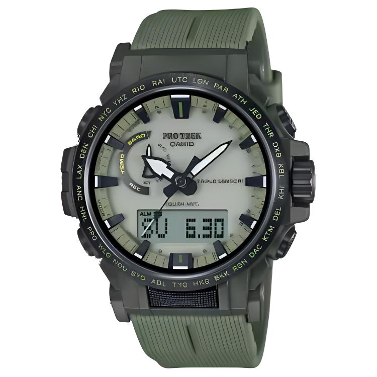 

CASIO Часы Mountaineer Collection Solar Movement Watch Men's Watch Green Dial, Green Dial