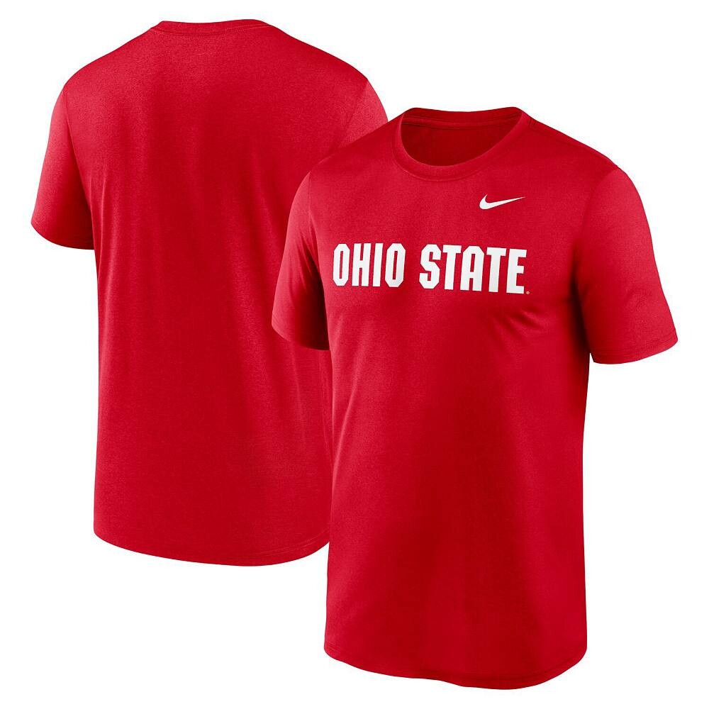 Мужская футболка Nike Scarlet Ohio State Buckeyes Primetime Legend Wordmark, цвет Osu Red — фото 2