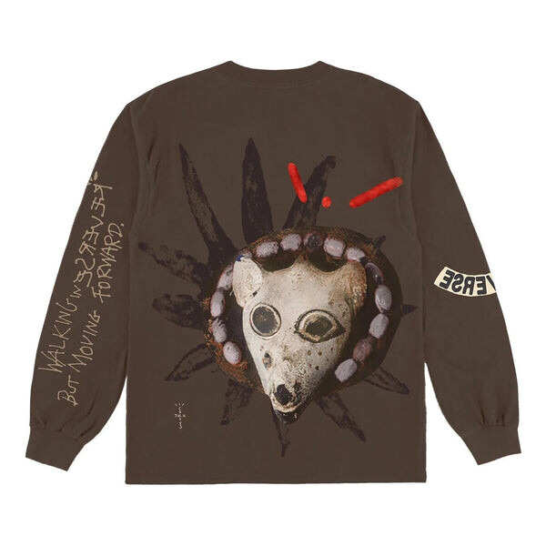 

Футболка reverse jack long sleeve t-shirt 'brown' Travis Scott, коричневый