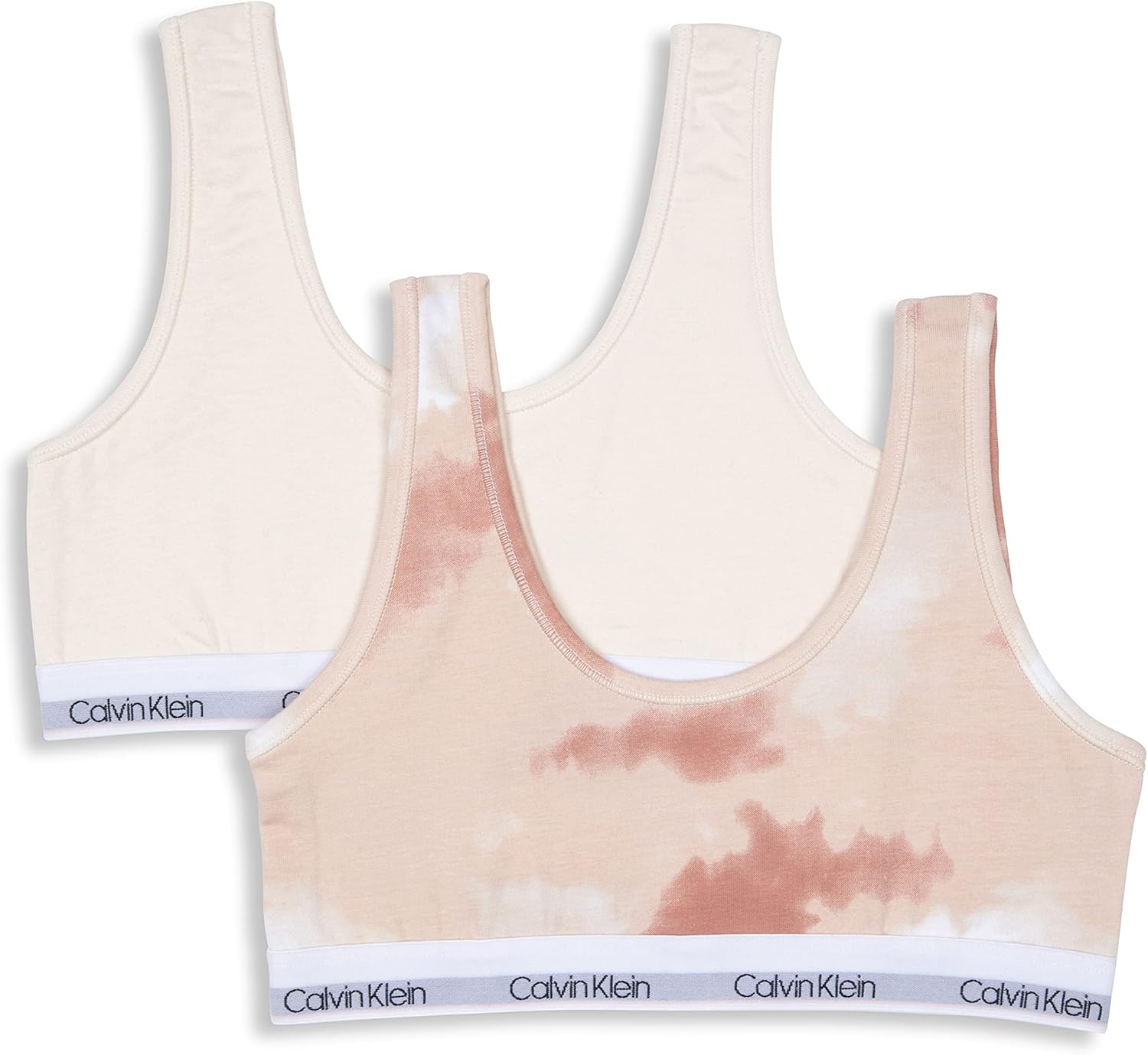 Набор из двух бюстгальтеров-бралеттов для девочек Calvin Klein, Warm Tie Dye — фото 2