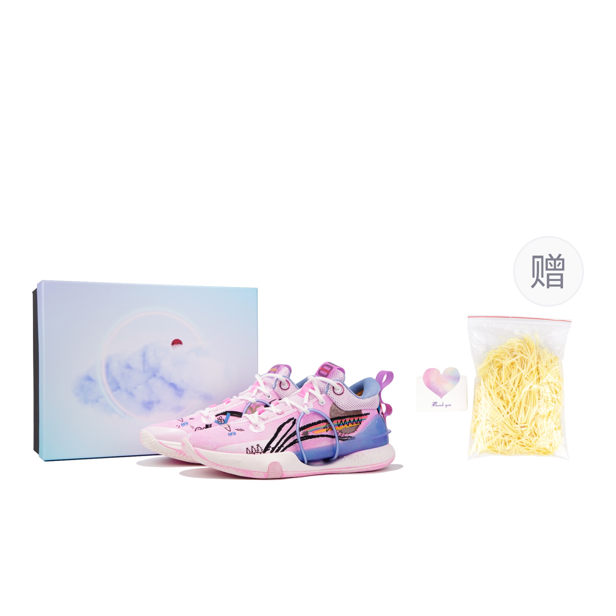 

LINING Баскетбольные кроссовки Speed 8 с амортизацией, противоскользящие и износостойкие, низкие, мужские, цвет синий/розовый