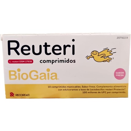 

Таблетки Reuteri Пробиотик со вкусом клубники 10 таблеток Recordati