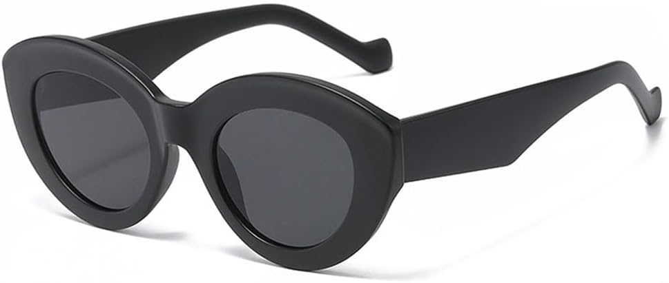 

Популярные модные солнцезащитные очки большого размера «кошачий глаз» для женщин, ретро-очки с леопардовым принтом, солнцезащитные очки UV400 для мужчин, трендовые овальные солнцезащитные очки WNCKSQ, Matte Black Grey