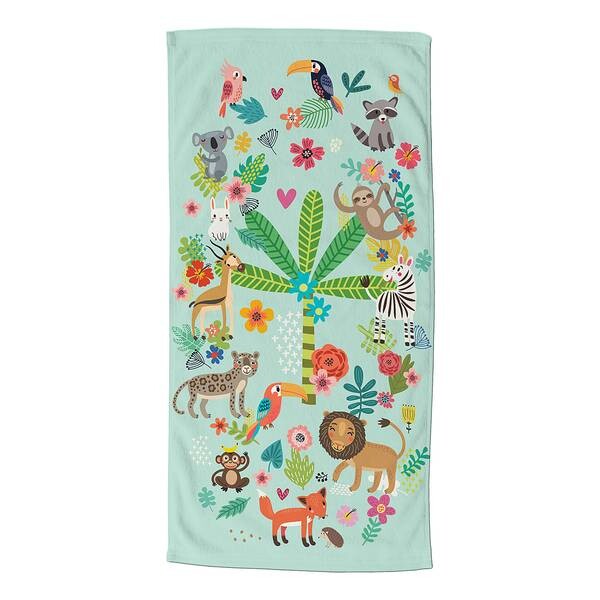 

Полотенце для душа Good morning Happy, 75x150x1 см, бирюзовый