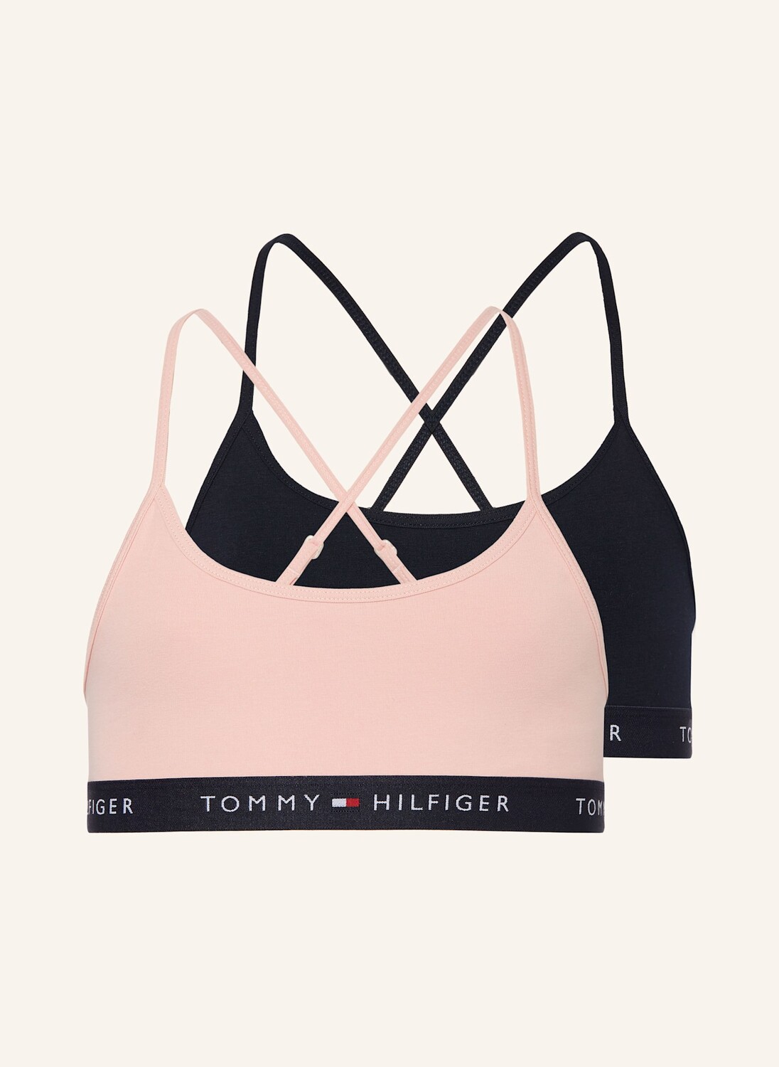 

Комплект топов-бра Tommy Hilfiger, 2 предмета, черный/розовый