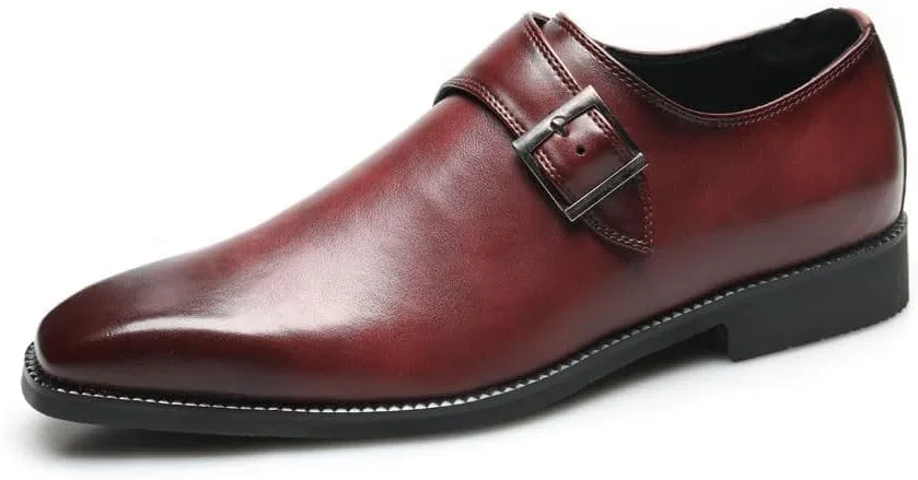 Лоферы кожаные Men's Vintage Square-Toe, Wine Red, 11 UK