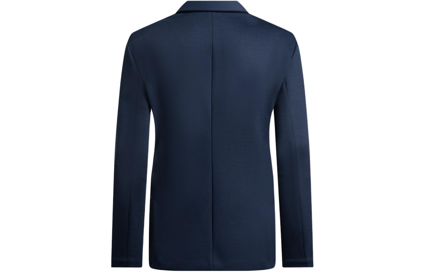 EMPORIO ARMANI Однобортный утепленный шерстяной блейзер, Blue — фото 4
