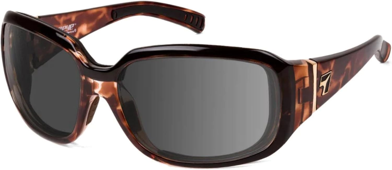 

7 солнцезащитных очков MISTRAL с ветрозащитной подкладкой и мягкой вставкой для использования на открытом воздухе, 100% защита от UVA + UVB излучения 7 EYE, Leopard Tortoise Frame/Polarized Gray Lenses