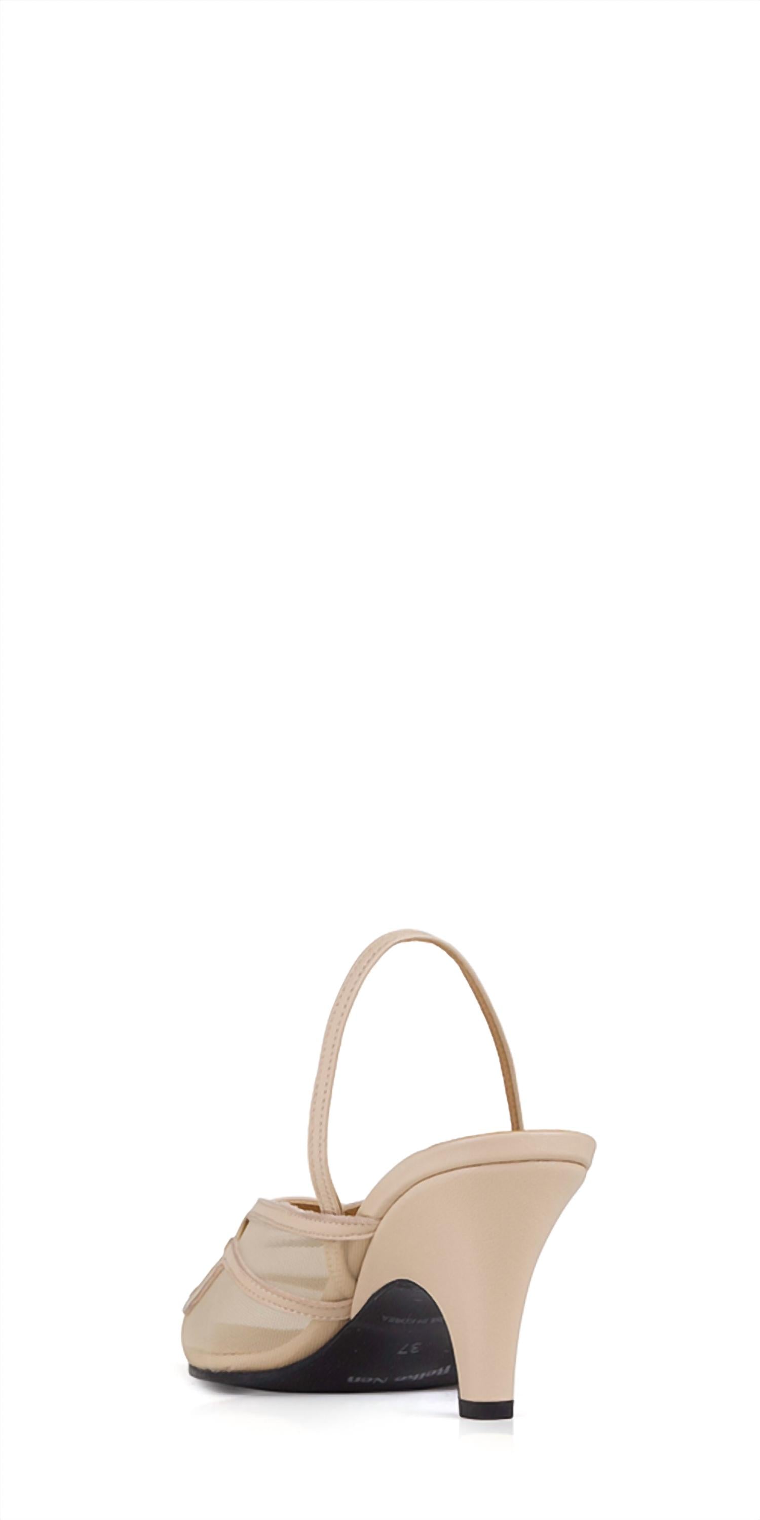 Женские босоножки Gib Slingbacks бежевого цвета Reike Nen — фото 3