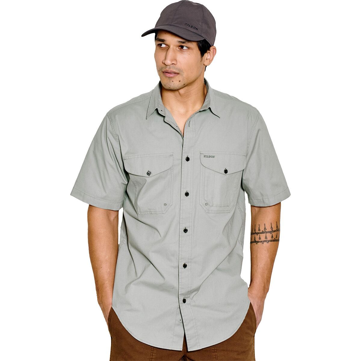 

Короткий рукав спортивная рубашка Twin lakes Filson, цвет shadow