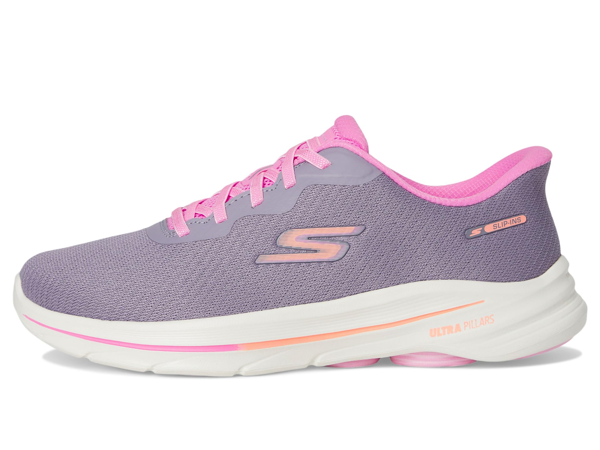 Кроссовки SKECHERS Performance Go Walk 8 Nadia Hands Free Slip-Ins, Gray/Pink — фото 4