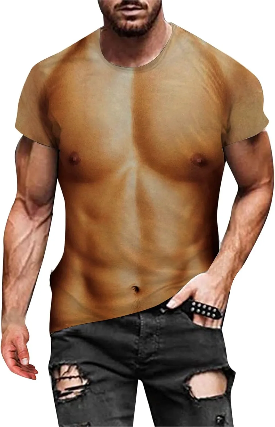 

Футболка мужская Big and Tall Slim Fit с юмористическим принтом QWENTMTNTY