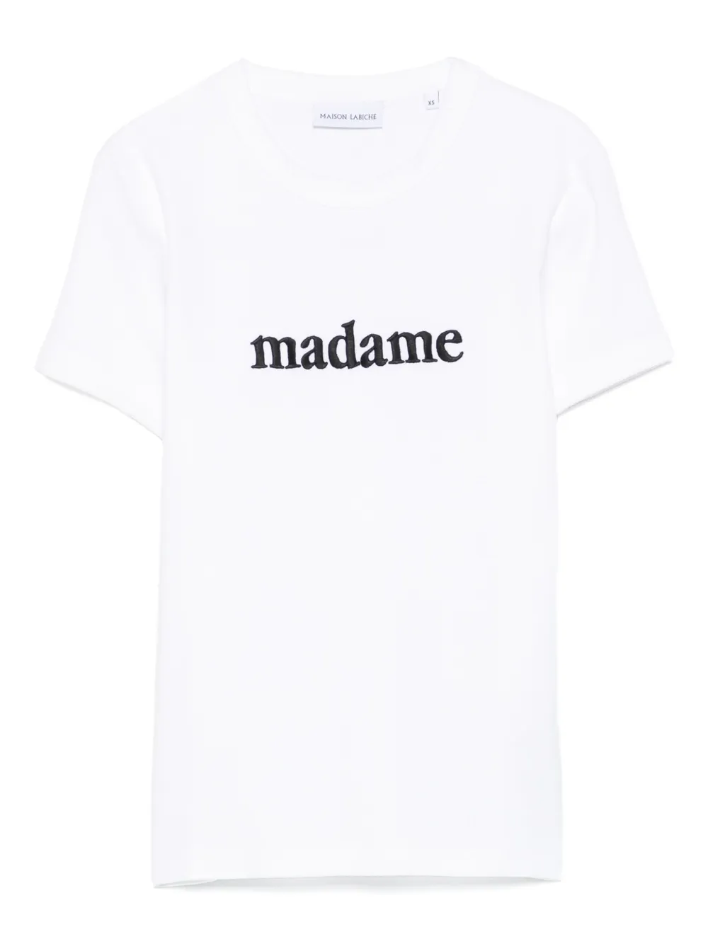 

Футболка из хлопка с вышитыми деталями Maison Labiche, белый