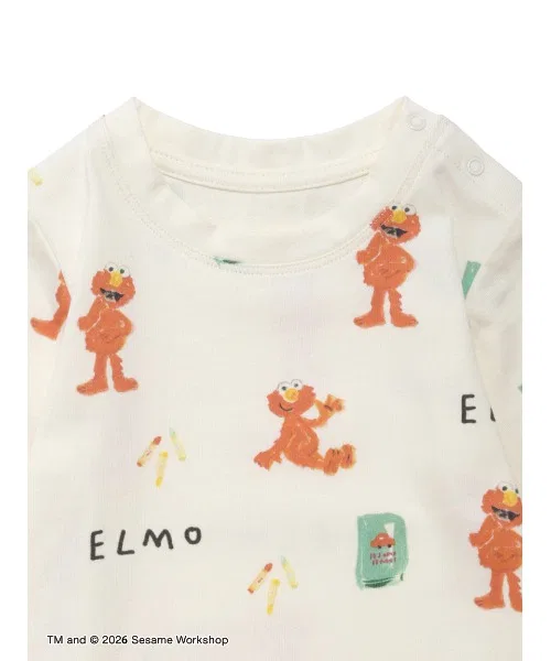 Детская футболка с рисунком Sesame Street, друзья, синяя — фото 4