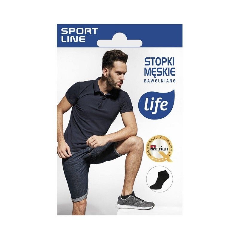 

Носки Life Męskie Bawełniane Czarne, 43-46