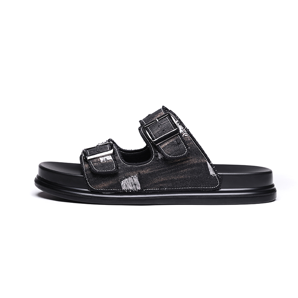 

AIBAOLUO Резиновые устойчивые к запаху, устойчивые к истиранию слайдеры Men's Black