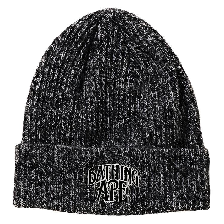 

A BATHING APE Акриловая вязаная шапка унисекс черная, Black