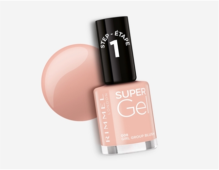 Гибридный лак для ногтей без использования уф/светодиодной лампы Rimmel Super Gel, 008 Girl Group Blush 12 ml — фото 4
