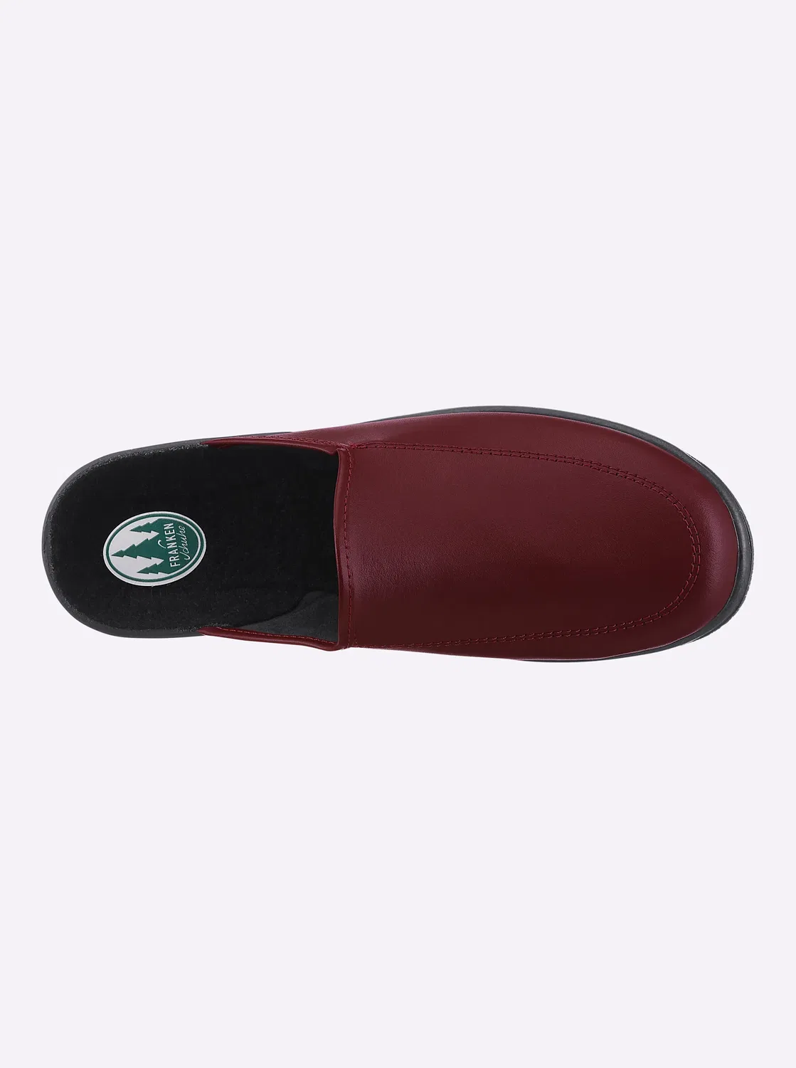 Тапочки из кожи, Franken-Schuhe, бордовый