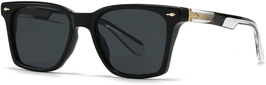 

Винтажные женские солнцезащитные очки класса люкс с заклепками, сине-зеленые, с защитой от УФ-излучения UV400, мужские модные панк-солнцезащитные очки TKKTLLT, Black Golden Gray