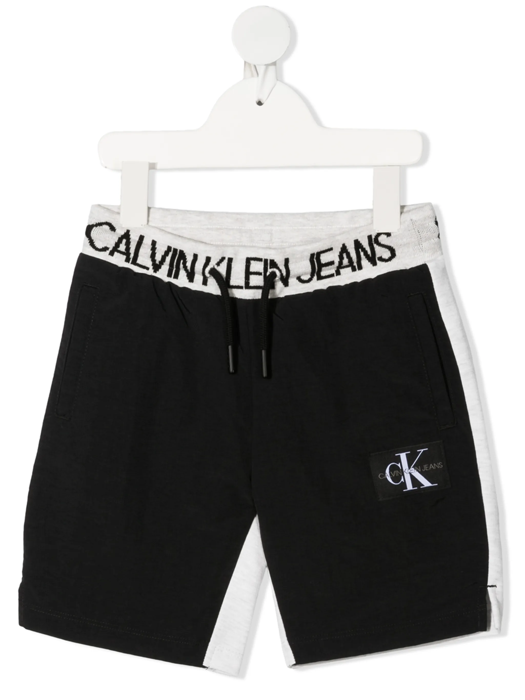

Шорты с логотипом на поясе Calvin Klein Kids, черный