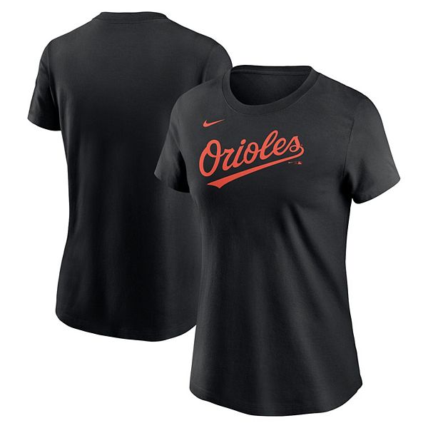 

Женская черная футболка Baltimore Orioles Wordmark Nike, Черный, Женская черная футболка Baltimore Orioles Wordmark Nike