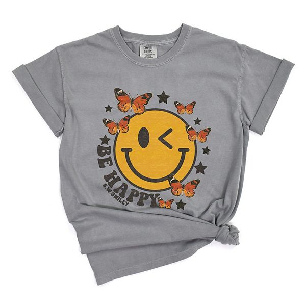 

Футболка SWSmiley be happy butterflies garment dyed Simply Sage Market, Grey, Серый, Футболка SWSmiley be happy butterflies garment dyed Simply Sage Market, Grey