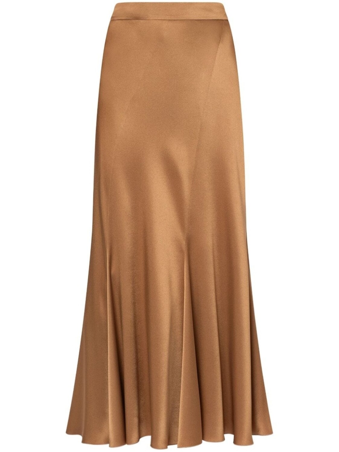 

Alberta Ferretti атласная юбка миди, нейтральный цвет
