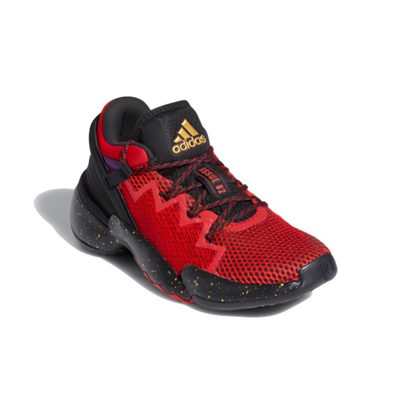 Баскетбольные кроссовки DON Issue #2 для детей GS Low-top Black/Red/Gold Adidas — фото 3