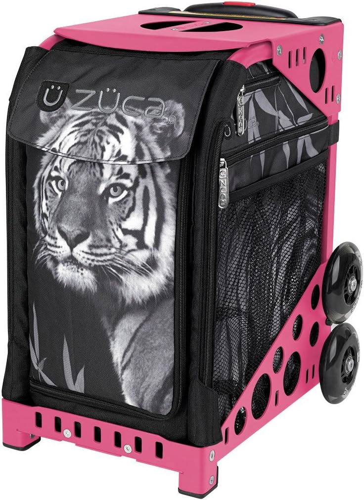 

Сумка ZUCA с тигровым принтом и розовой рамкой, с мигающими колесами