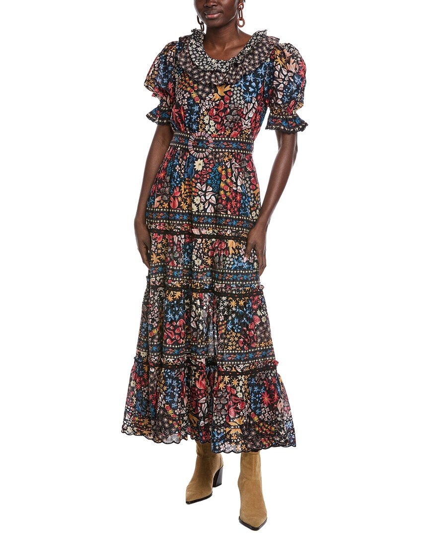 

Платье макси черного цвета FARM Rio Jujus Garden