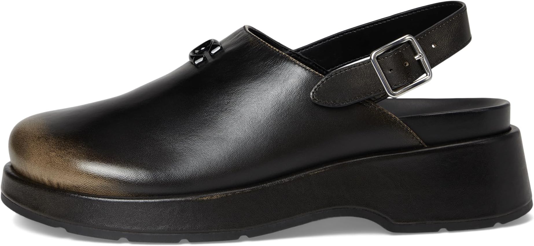 Сабо COACH Sculpted C Platform Clog In Loved Leather, черный — фото 4