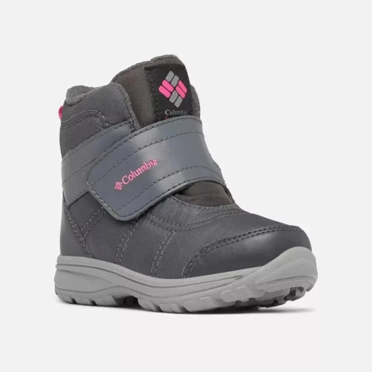 

Детские зимние сапоги Columbia Fairbanks BC0674-053 серого цвета с подогревом Omni-Heat, модель GBNC1603