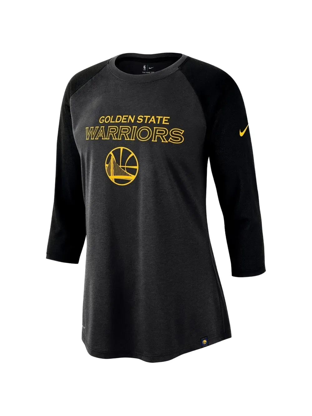 Футболка с рукавами реглан и логотипом команды NBA GS Warriors Nike, серый