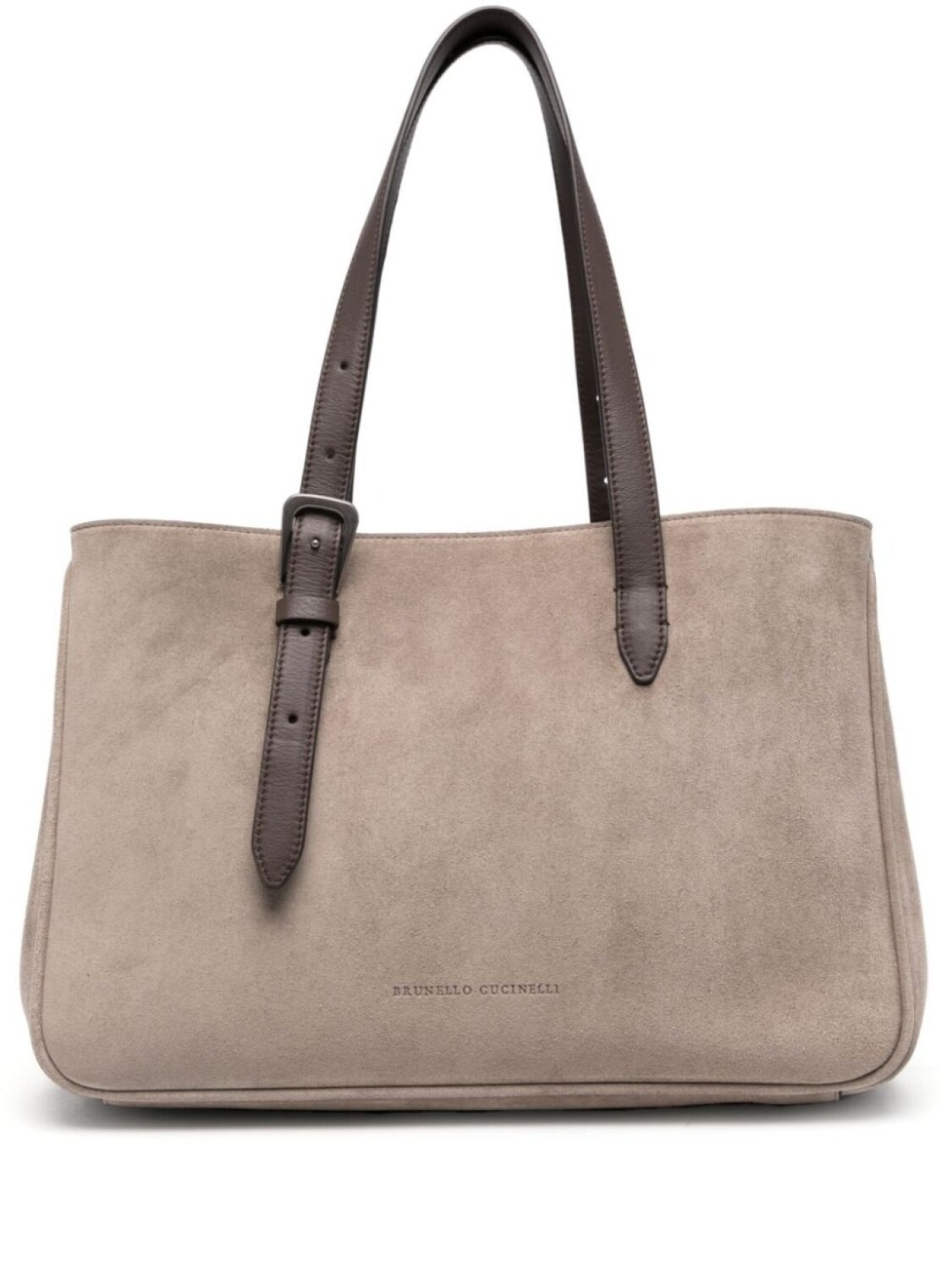 

Brunello Cucinelli сумка-тоут с тисненым логотипом, коричневый