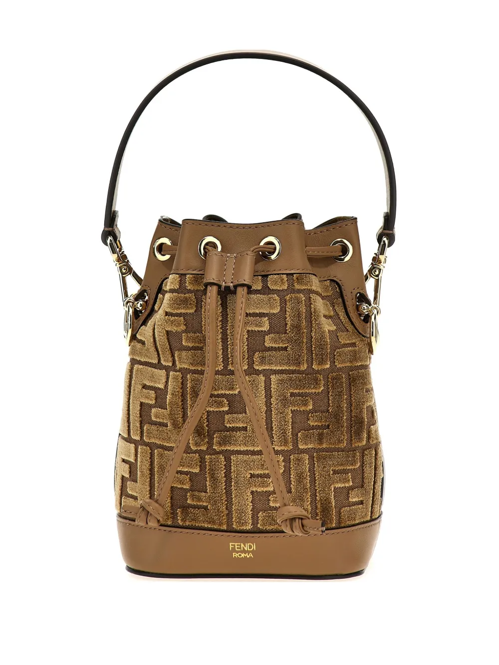 

Маленькая сумка-тоут Mon Tresor FENDI, коричневый