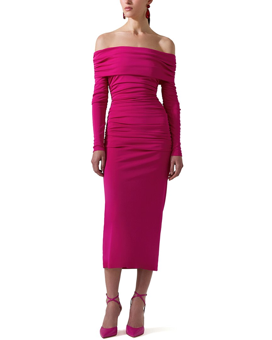 

Платье миди с открытыми плечами Carolina Herrera Carolina Herrera, красный