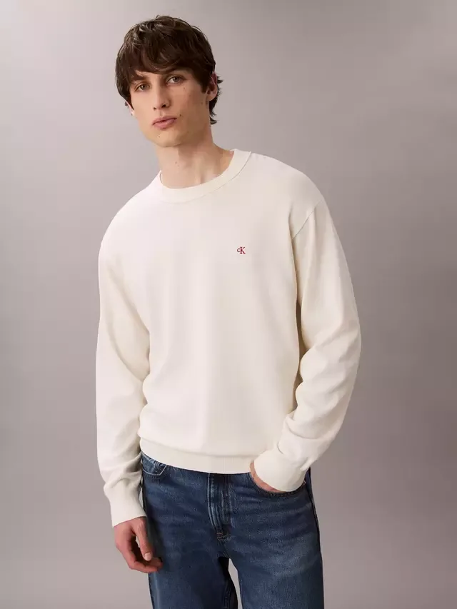 Хлопковая толстовка, тофу Calvin Klein