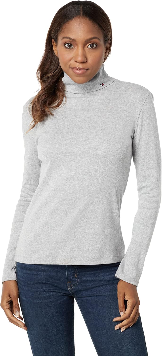 

Женская хлопковая водолазка с длинными рукавами Tommy Hilfiger, Grey