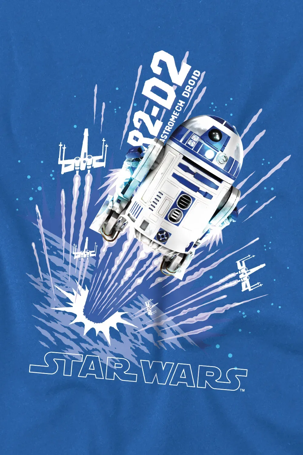 Детская футболка с R2-D2 Star Wars, синий — фото 2