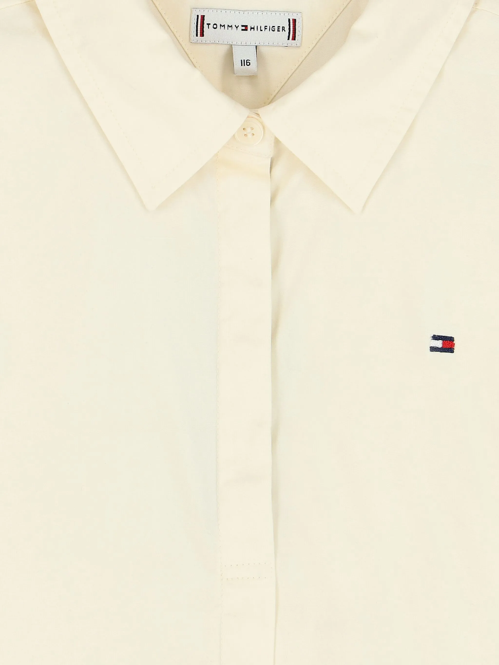 Платье с воротником поло и вышитым логотипом Tommy Hilfiger Junior, желтый — фото 3