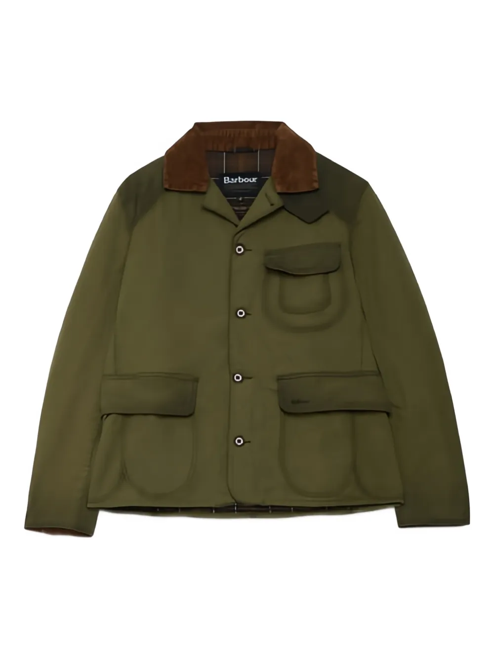 

Куртка с вельветовым воротником Barbour, зеленый